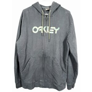 Oakley Men's XL Teddy Full Zip Hoodie‎ Regular Fit Black Cotton Fleece Jacket